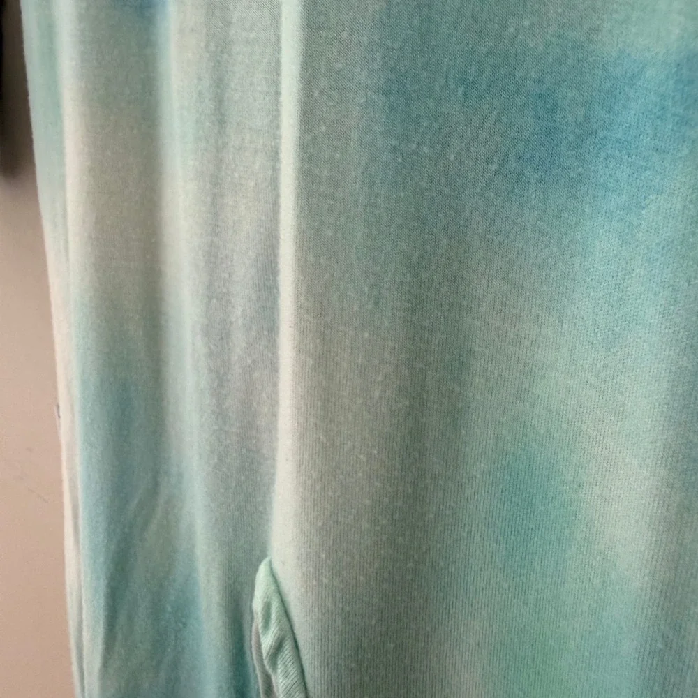Little Sleepies Blue Green Watercolor Tie Dye Bamboo Zippy Romper 3-6 Months